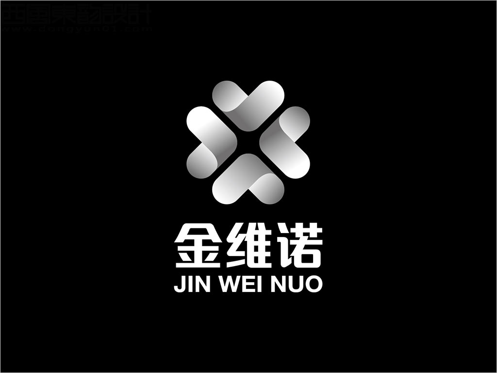 益生維諾保健食品有限公司金維諾品牌標(biāo)志設(shè)計反白稿