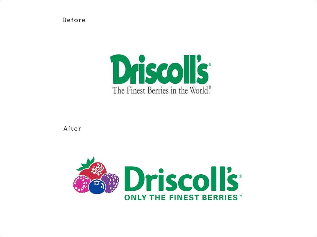 Driscoll's新舊logo設(shè)計(jì)對比