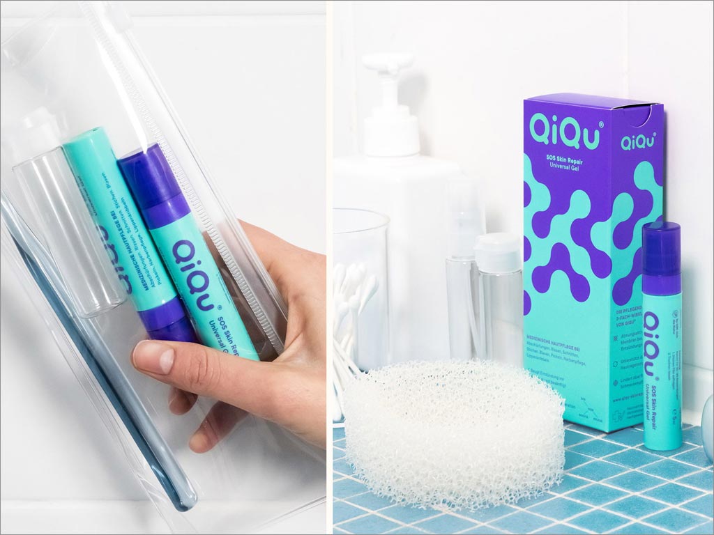 德國QiQu皮膚修復通用凝膠藥品包裝設(shè)計實物照片