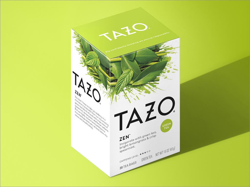 聯(lián)合利華Tazo薄荷味茶飲料包裝設計