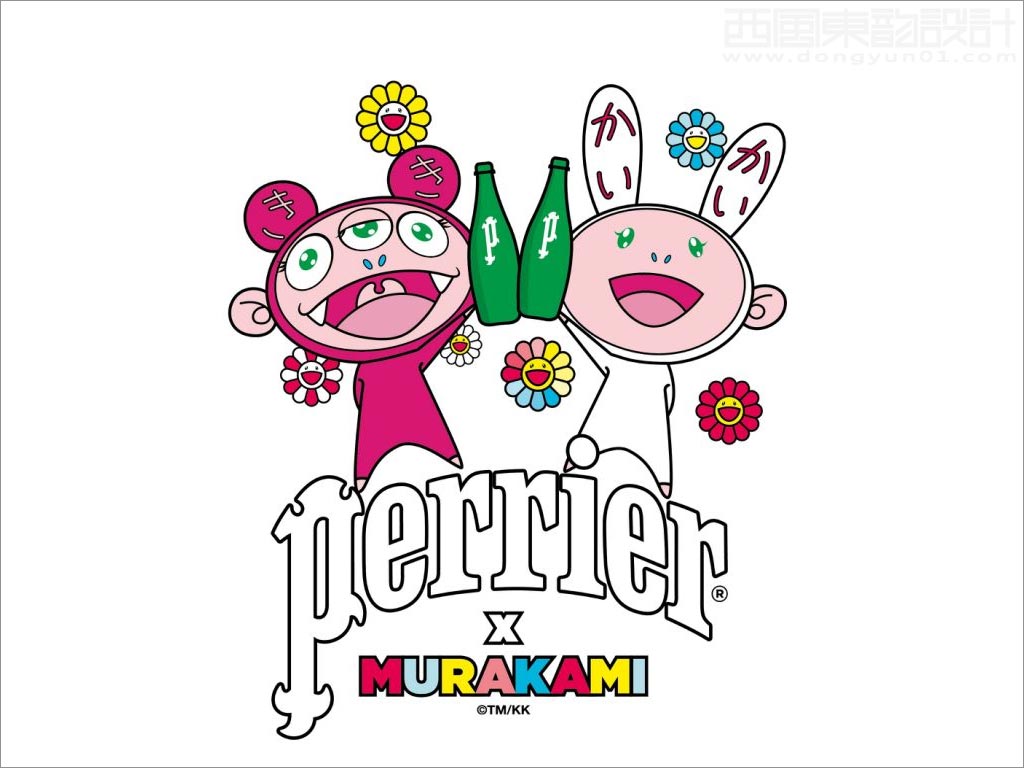 法國Perrier與日本藝術(shù)家村上隆合作蘇打水吉祥物卡通形象設(shè)計