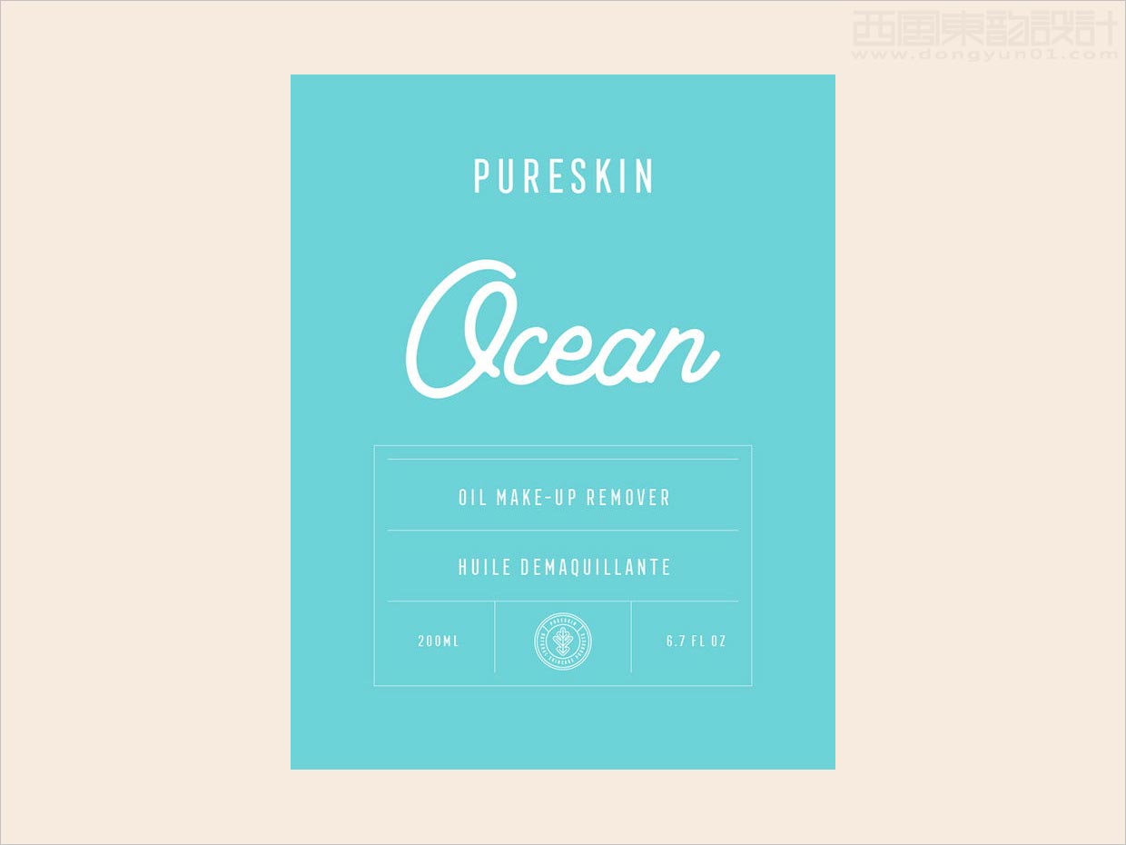 具有女人味的Pureskin洗護用品標簽包裝設(shè)計