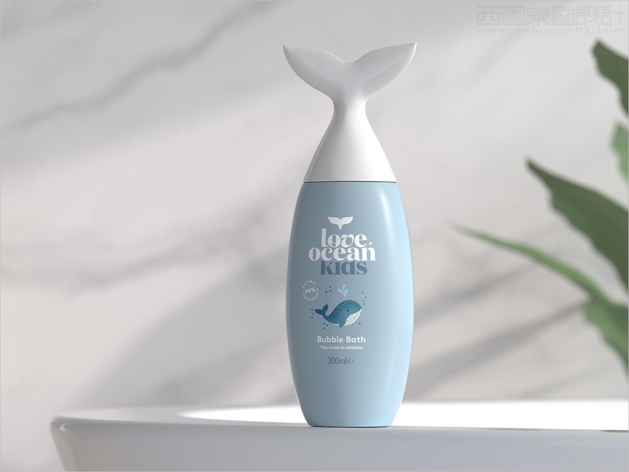 獨(dú)特的Love Ocean兒童沐浴護(hù)膚日化用品包裝設(shè)計
