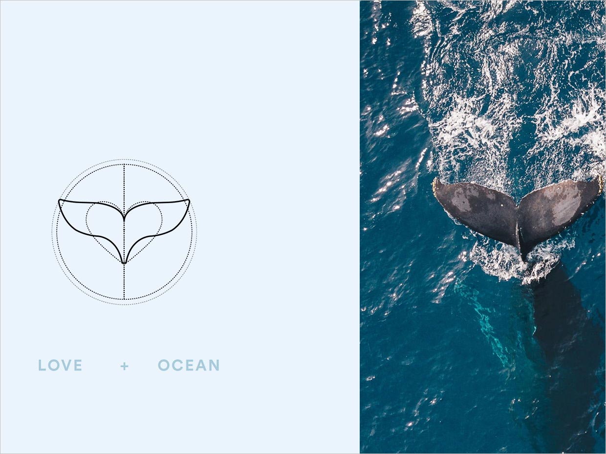 獨(dú)特的Love Ocean兒童沐浴護(hù)膚日化用品logo設(shè)計之創(chuàng)意說明