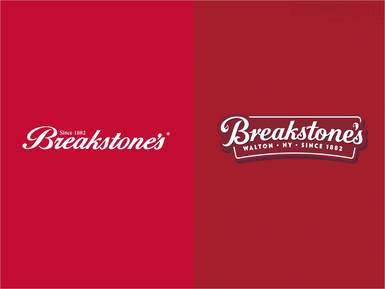 Breakstone奶酪乳制品品牌新舊logo設(shè)計(jì)對比