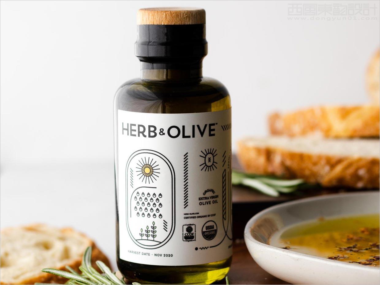 美國Herb & Olive有機(jī)特級初榨橄欖油包裝設(shè)計之實物照片