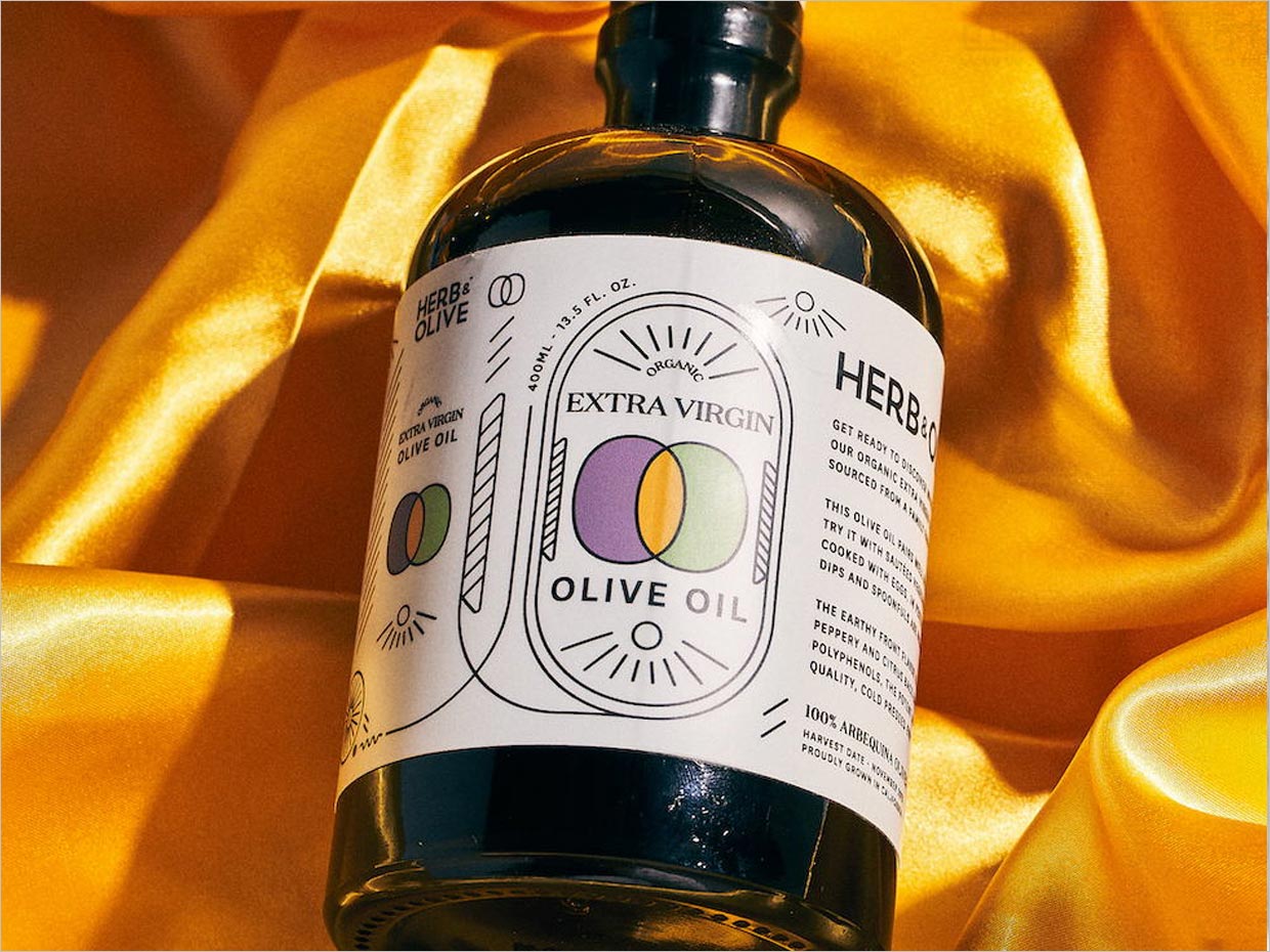 美國Herb & Olive有機(jī)特級初榨橄欖油包裝設(shè)計之實物照片