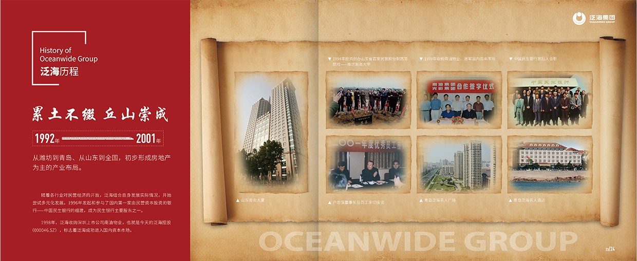 中國(guó)泛?？毓杉瘓F(tuán)35周年畫冊(cè)設(shè)計(jì)之泛海歷程頁(yè)面設(shè)計(jì)