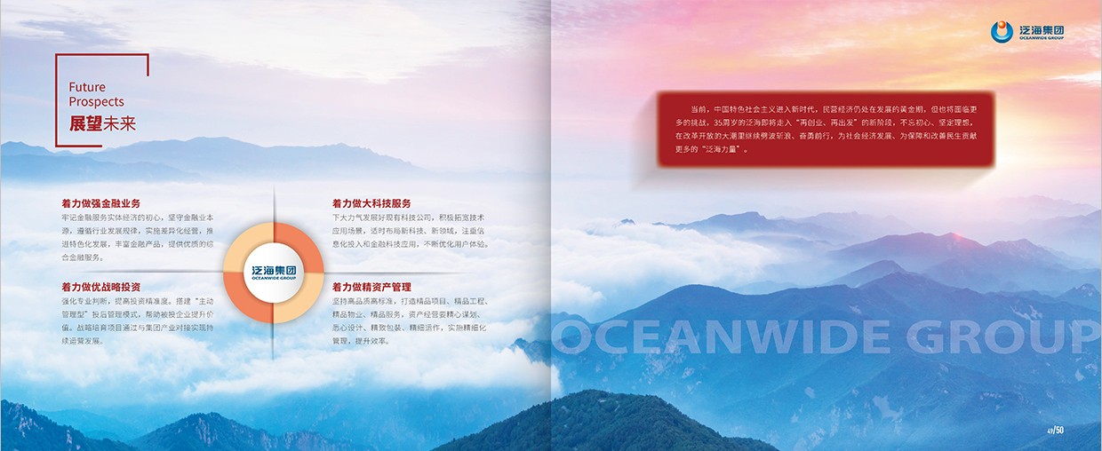 中國(guó)泛?？毓杉瘓F(tuán)35周年畫冊(cè)設(shè)計(jì)之展望未來(lái)內(nèi)頁(yè)設(shè)計(jì)