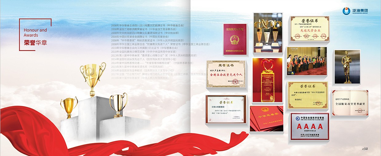 中國(guó)泛?？毓杉瘓F(tuán)35周年畫冊(cè)設(shè)計(jì)之榮譽(yù)華章頁(yè)面設(shè)計(jì)