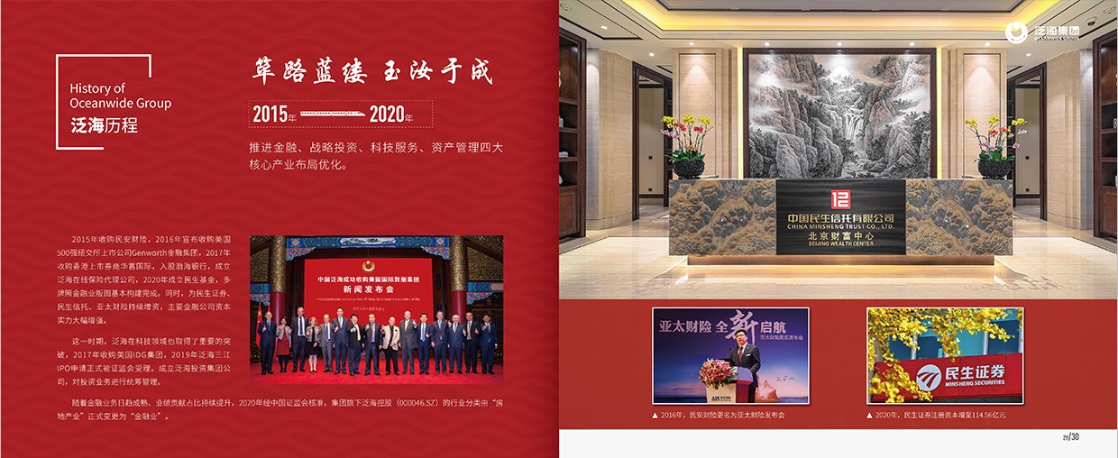 中國(guó)泛?？毓杉瘓F(tuán)35周年畫冊(cè)設(shè)計(jì)之泛海歷程頁(yè)面設(shè)計(jì)